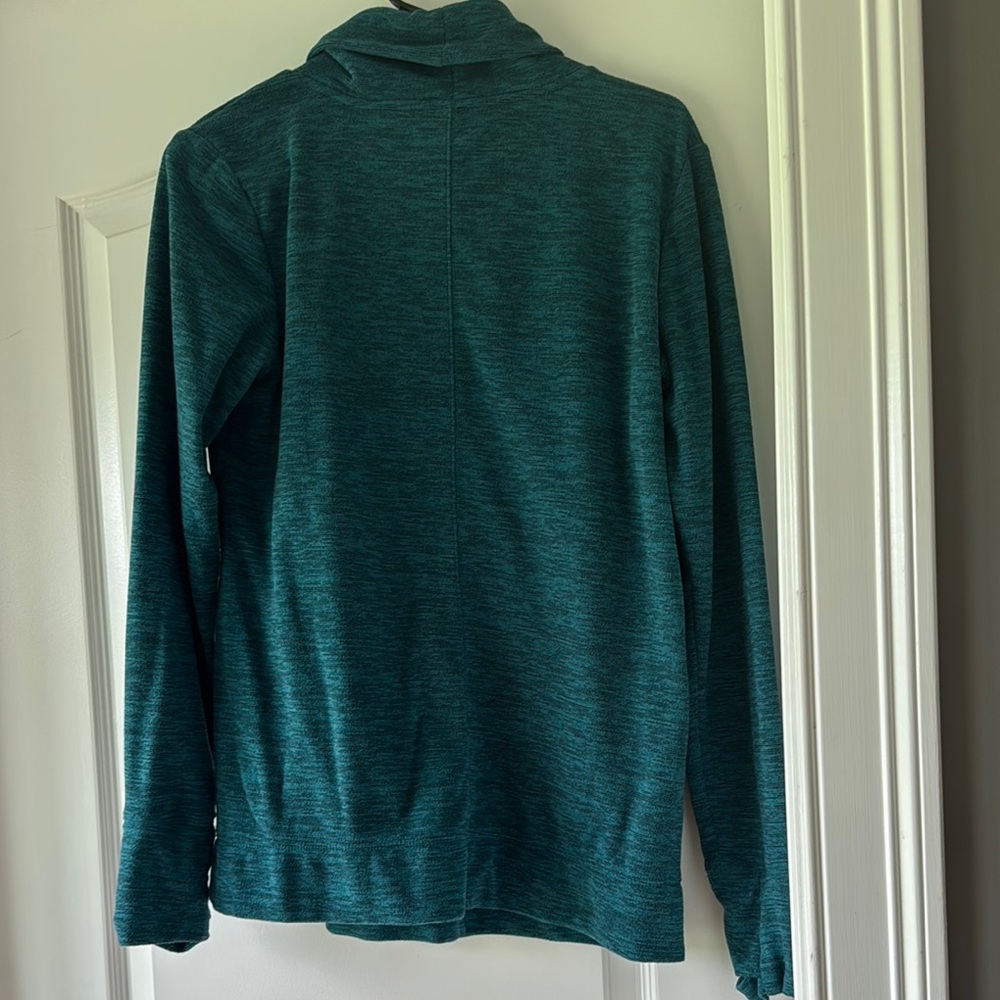 Tek Gear Turtleneck Top S Green Thumbholes Athleisure Cozy Pullover - Picture 5 of 7